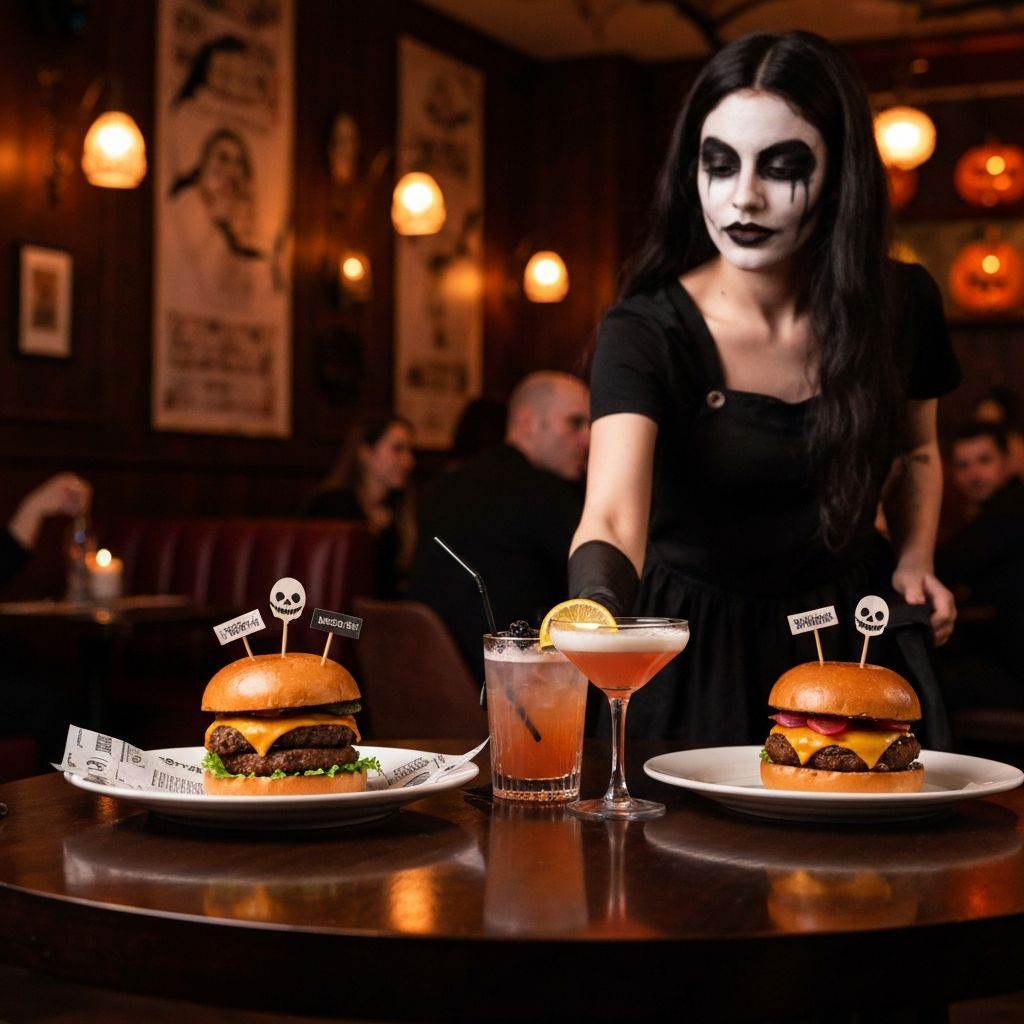 Halloween 2024: Evento Com Hambúrgueres Temáticos de Terror